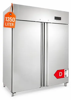 Produktbild von GastroHero Kühlschrank GNH1410TNM | 1350 Liter | GN 2/1 | Edelstahl | Energiesparend | LED Innenbeleuchtung | für Gastronomie und Großküche