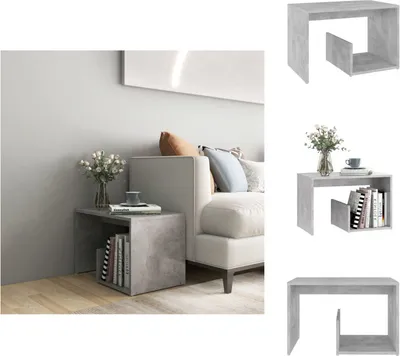 Zdjęcie produktu dla vidaXL Stolik boczny betonowy szary 59x36x38 cm materiał drewnopochodny - Stoliki boczne