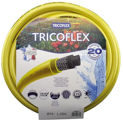 Image de Tuyau d'arrosage souple multicouche d19 mm x 25m jaune - Tricoflex - 116887 -