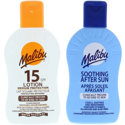 Obrázek produktu pro Malibu SPF15 Balzám 200 ml + balzám po opalování 200ml