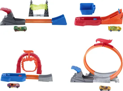 Produktbild von Hot Wheels Action CITY 3-IN-1 RACE RALLY SORTIMENT, Spielfahrzeugspur, 4 Jahr(e), Kunststoff, Gemischte Farben