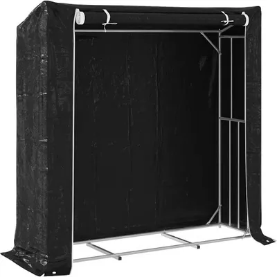 Immagine prodotto di vidaXL Rastrelliera per legna da ardere con protezione antipioggia 200x60x200 cm Acciaio zincato