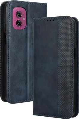 Produktbild von Motorola Moto G55 Hülle - Coverup Vintage Style Klapphülle - Blau