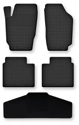 Produktbild von Gummi-Fußmatten + Tunnel für Kia Sorento I 2003-2009 (SUV) – 5-tlg, Schwarz, Semi-Universal, angepasst – Wielganizator Semi-Universal
