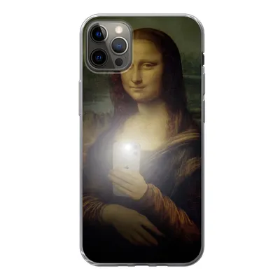 Produktbild von MuchoWow® Handyhülle Schutzhülle Hülle für iPhone 12 Pro Max Mona Lisa - Da Vinci - Telefon Silikon Softcase Handy Hülle - Hartschale