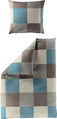 Produktbild von Famanu Bettwäsche 6277, feiner Biber, Mokka 04 - 155x220 cm + 80x80 cm