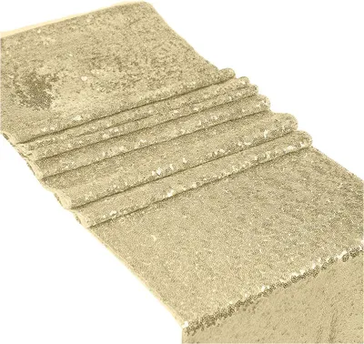 Produktbild von BOHO zarter Pailletten-Tischläufer, gold, 30x275 cm