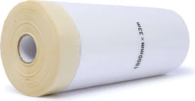 Produktbild von gws Maler-Abdeckfolie mit Kreppklebeband, 33 m x 1800 mm, gelblich