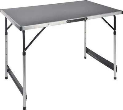 Obrázok produktu pre Kempingový stôl s nastaviteľnou výškou – rozmery 100 x 60 cm, skladací a univerzálne využiteľný v záhrade aj na kempovaní