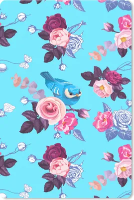 Produktbild von MuchoWow® Mauspad Mousepad Vogel - Blumen - Muster 18x27 cm - Mousepads - Maus Mat - Pad - Mausunterlage