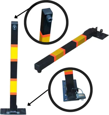 Produktbild von Anwicar - Absperrpfosten Klappbar - Parkplatzsperre - Poller Für Parkplatz - Parkplatz Absperrung - Parksperre - Parking Barrier - 72 cm