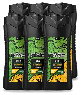 Productafbeelding van 6 x Axe Wild Mojito & Cederhouten douchegel, 400 ml - Voordeelverpakking - 6 stuks