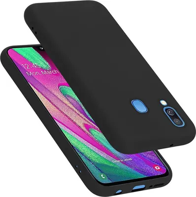 Obrázok produktu pre Cadorabo ochranné puzdro pre Samsung Galaxy A40 v čiernej farbe puzdro na mobilný telefón obal TPU Etui