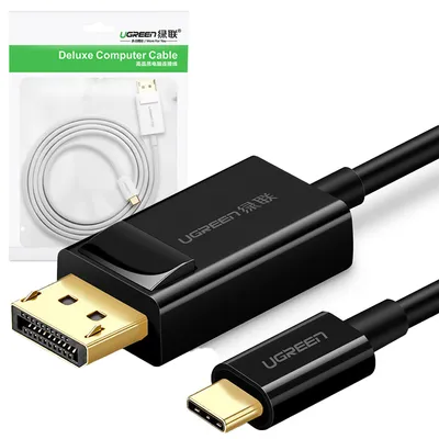 Productafbeelding van Ugreen Éénwegighe Kabel, Usb-C Naar Displayport, 4K, 1,5M, Zwart (Mm139)