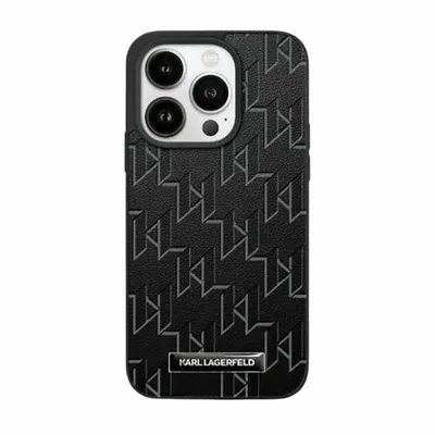 Obrázek produktu pro KARL LAGERFELD pouzdro pro IPHONE 15 Pro Max kompatibilní s MagSafe KLHMP15XPKHPORPK (PU Hot Stamp KL) černé