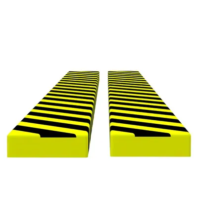 Zdjęcie produktu dla Ochraniacze na narożnik, 2 szt., żółto-czarne, 6x2x101,5 cm, PU