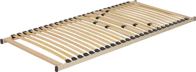 Produktbild von BELIANI Lattenrahmen Pappelholz Metall 90 x 200 cm 24 Federleisten für Einzelbett Kinderzimmer