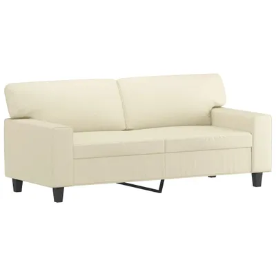 Zdjęcie produktu dla vidaXL 2-osobowa sofa kremowa 140 cm imitacja skóry