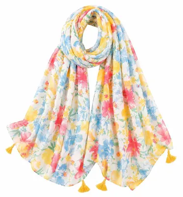 Produktbild von Schal Damen Oversize mit Fransen 70.8x33.5 Inch Maschinenwaschbar