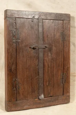 Innentür-Fenster, Teakholz, 44,5 x 6,5 x 58,5 cm