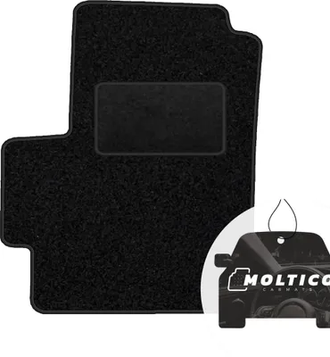 Produktbild von moto-MOLTICO Fahrer Fußmatte Auto Velours Fahrerseite Autoteppiche Schwarz Fahrermatte 1-teilig passend für Chevrolet Matiz, Spark 2004-2009