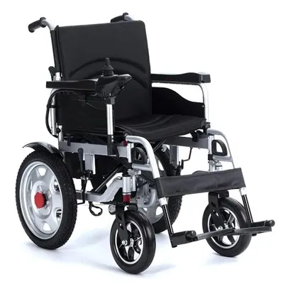 Immagine prodotto di Carrozzina elettrica leggera e pieghevole, batteria 12Ah, motore 2*250W, larghezza seduta 46 cm