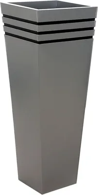 Immagine prodotto di Vaso da fiori NEW CLASSIC in zinco argento 32x32x80 cm