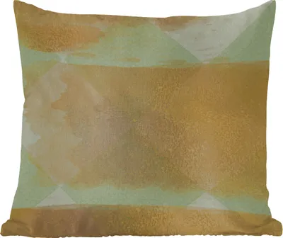 Produktbild von MuchoWow® Zierkissen Sofakissen Wohnzimmer Dekokissen 50x50 cm Muster - Gold - Quadratisch - Komfort - Sofakissen