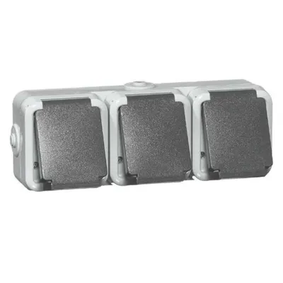 Produktbild von PEHA 00306311, Typ F, Grau, Kunststoff, 250 V, 16 A, 50/60 Hz