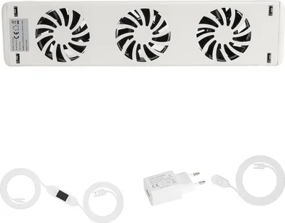 Image de Bettizia kit d'extension pour radiateur, universel, adaptateur secteur inclus, 3 ventilateurs Mono Set