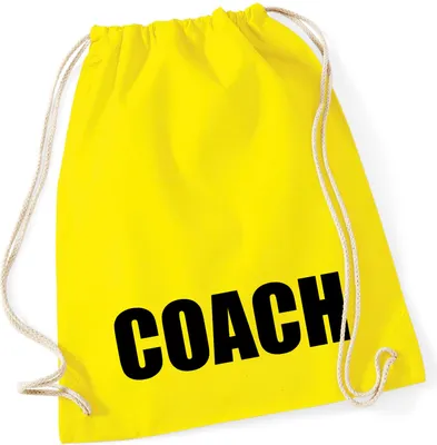 Produktbild von Huuraa Turnbeutel Coach Training 12 Liter Yellow Baumwolle Rucksack Geschenkidee