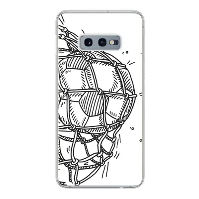 Produktbild von MuchoWow® Handyhülle Schutzhülle Hülle für Samsung Galaxy S10e Eine Illustration eines Fußballschusses ins Tor - Jungen - Mädchen - Kinder Silikon Softcase Handy Hülle - Handy