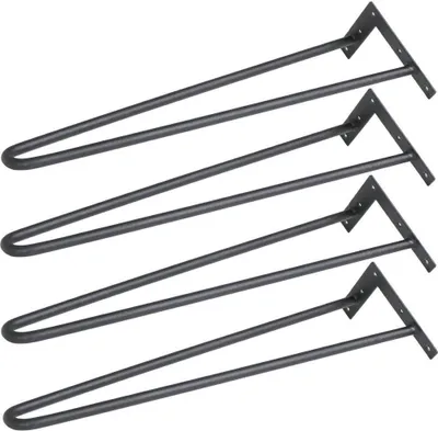 Produktbild von Yaheetech 4x Tischbein Tischgestell Möbelbein Haarnadelbeine Tischzubehör DIY 41cm, für Esstisch Couchtisch Schreibtisch