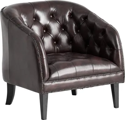 Produktbild von Sessel Chesterfield Oakland Echtleder braun