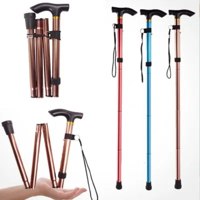 Produktbild von Klappbarer Gehstock Tragbarer Stock für Senioren Faltbarer Gehhilfe Reisefreundlicher Spazierstock Faltstock für Mobilität