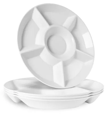Image de Assiette en plastique, plateau de service, ensemble de 4 pièces