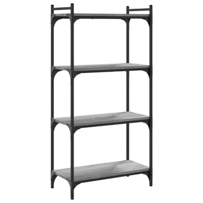 Produktbild von Bücherregal 4 Böden Grau Sonoma 60x30x120 cm Holzwerkstoff