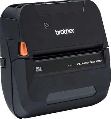 Produktbild von Brother RuggedJet RJ-4250WB - Etikettendrucker - Thermodirekt - Rolle (11,3 cm) - 203 dpi - bis zu 127 mm/Sek. - USB 2.0, Wi-Fi(n), NFC, Bluetooth 4.2