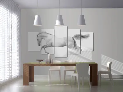 Produktbild von Akustikbild Tiere 200x100 cm Bilder Akustikschaum Hochleistungsschallabsorber Schallschutz Leinwand 5 tlg Wandbild Raumakustik Schalldämmung 030216-3