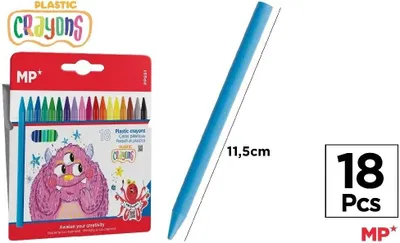 Imagen del producto de Lápices de cera de 18 colores - MP Main Paper