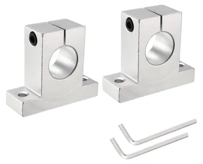 2 Stück SK25 Halter für lineare Führungsstangen, 25 mm, Alu