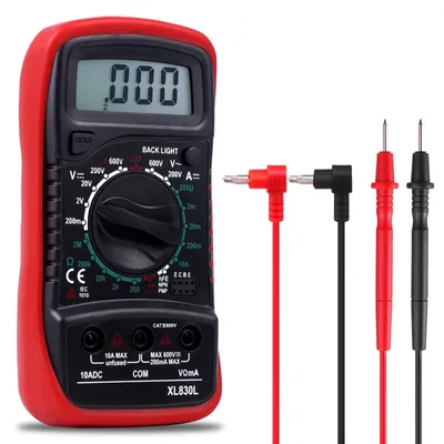 Zdjęcie produktu dla Multimetr cyfrowy - 3w1 woltomierz AC DC napięcie prąd - Duży wyświetlacz LCD z podświetleniem
