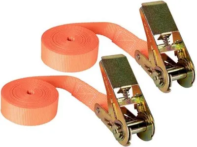 Obrázek produktu pro 2 ks upínacích popruhů 25 mm x 5 m s ráčnou, 500 daN, pro zajištění nákladu