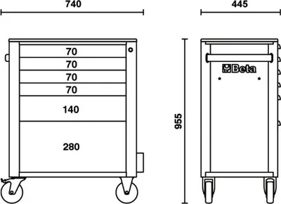 Zdjęcie produktu dla Beta RSC24/6-A, Czarny, Pomarańczowy, 800 kg, 12,5 cm, 2 szt., 2 szt., 1 szt.