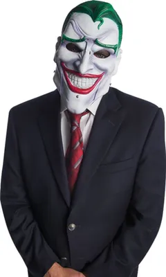 Produktbild von Joker-Maske mit Artikulation Faschingsmaske weiss-grün - Einheitsgröße