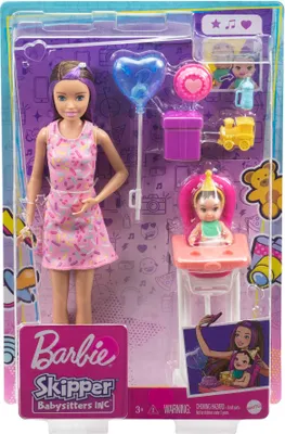 Zdjęcie produktu dla Barbie Skipper Babysitters Inc. GRP40, Lalka modowa, Damski, 3 lat(a), Dziewczyna, 262 mm, Wielobarwny