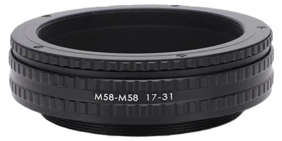 Productafbeelding van Focusseerbare helicoid-adapter M58, 17–31 mm, verstelbare buis voor macro-objectieven, verlengingsconverter-aansluiting