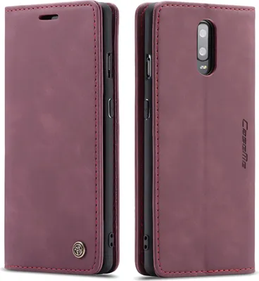 Produktbild von OnePlus 7 Hülle, LaimTop Retro Kunstledertasche TPU Innere, Kartenfächer, Magnetverschluss, Klapphülle mit Standfunktion Schutzhülle für OnePlus 7 Rot