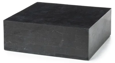 Obrázok produktu pre Nanay – konferenčný stolík (80 x 80 x 28 v) z čierneho fosílneho kameňa