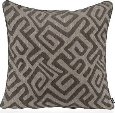 Produktbild von H.O.C.K. Naira Kissen mit Keder 60x60cm gemustert col. 9 grau